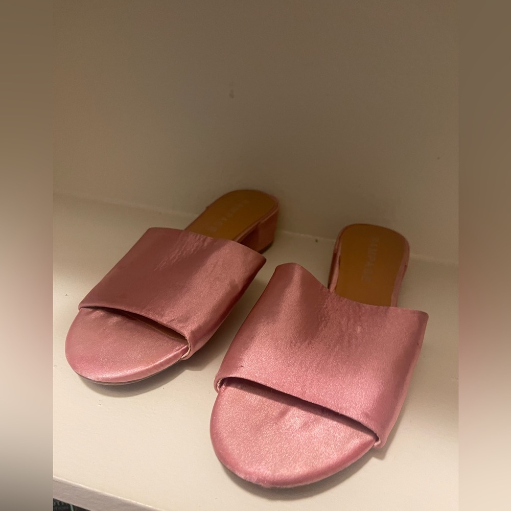 Pink Satin Rampage Slides - Picture 3 of 6